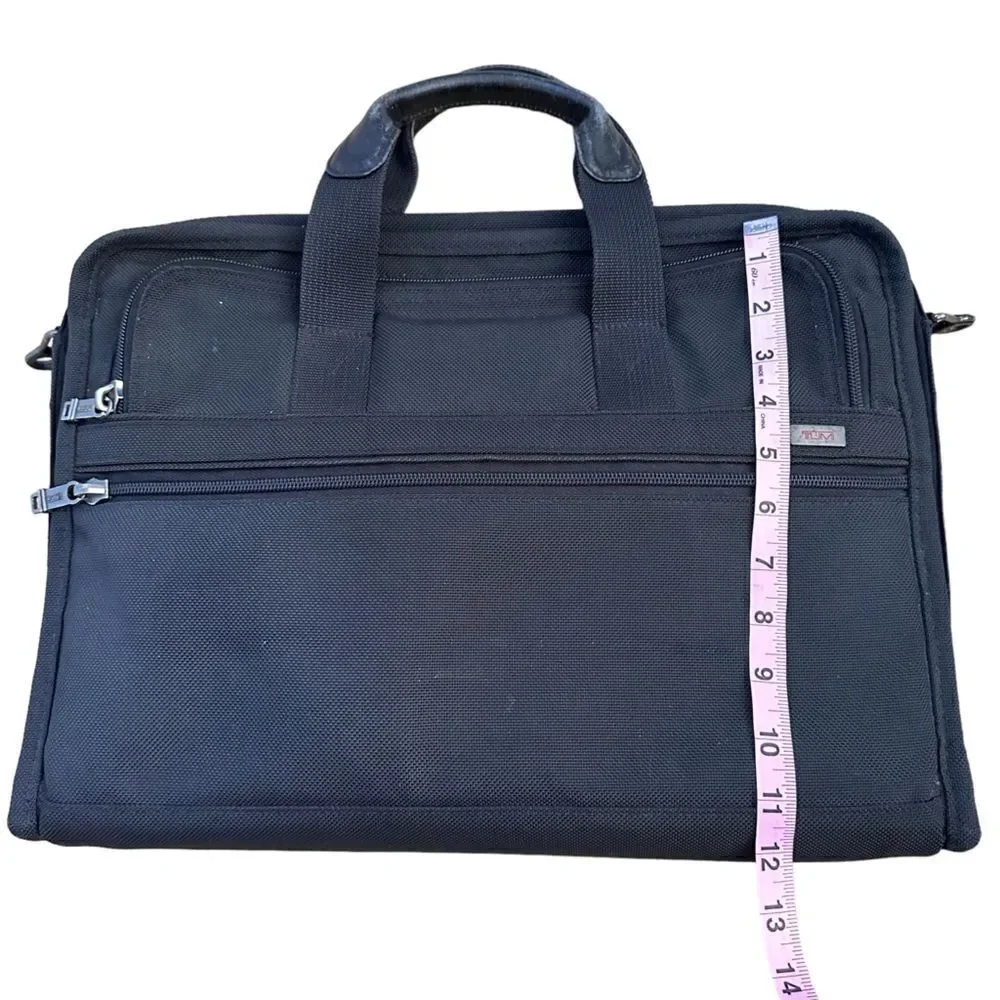 Tumi ~ Black Alpha Gen 4 Ballistic Nylon Slim Laptop Briefcase ~ Style 26011D4